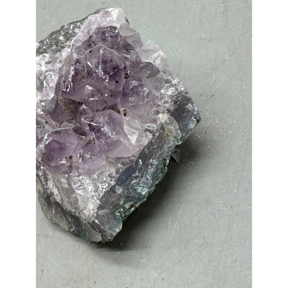 Raw Amethyst & Green Quartz Crystal Mineral Specimen For Collectors Display READ - Picture 2 of 9